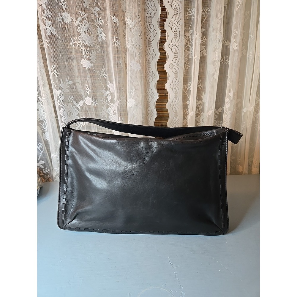 Vintage COACH Black Leather, West End Shoulder Bag, Zip Closure, 9467 Turkey